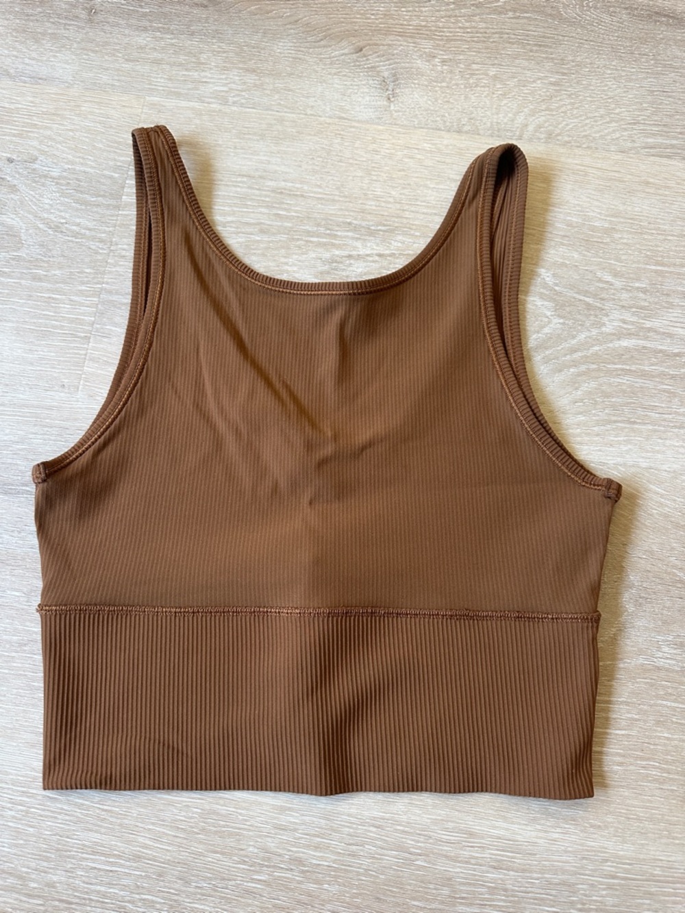 lululemon athletica Brown Ribbed Crop Tank